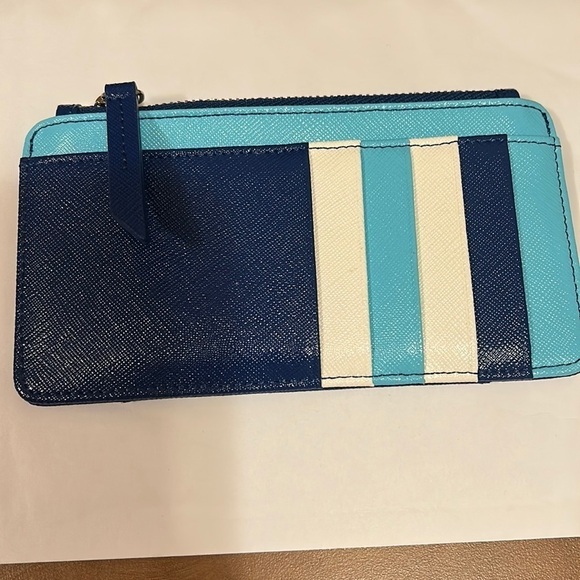 Halogen Blue Multicolored Leather Wallet - Picture 1 of 4